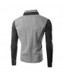 Casual Stylish Stand Collar Patchwork Chest Pockets Jackets for Men