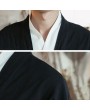 Men Retro Dsigen Thin Loose Solid Color Cotton Sun Protection Coat Cloak