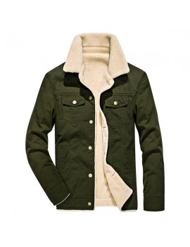 Winter Casual Fleece Thicken Warm Slim Multi Pockets Jackets Coats for Men