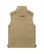 Plus Size Casual Outdoor Cotton Multi Functions Loose Vests for Men