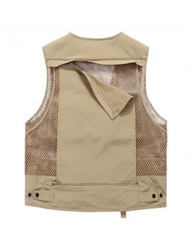 Outdoor Fishing Reporter Photography Loose Multi Poctets Vest for Men