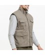 Mens Water-repellent Casual Vest Qiuck-dry Breathable Sleeveless Solid Color Sport Vest