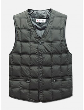 Winter Middle Aged and Elderly Thick Warm Down Vest for Men