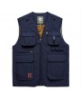 Men's Mutil-Pockets Outdoor Slim Fit V-neck Collar Waistcoat Thicken Fleece Vest