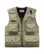 Outdoor Fishing Reporter Photography Loose Multi Pockets Vest for Men