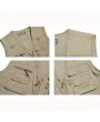 Plus Size Outdoor Fishing Multi Pockets Multi Functions Vest Waistcoats for Men