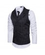 Casual Business Stripes Printing Double Breasted Waistcoat for Men
