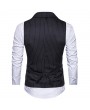 Casual Business Stripes Printing Double Breasted Waistcoat for Men