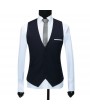 Mens Solid Color Formal Business Slim Fit Single Breasted Suit Vest