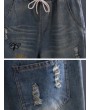 Butterfly Embroidery Printed High Waist Casual Jeans