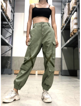 High Waist Casual Overalls Pants For Women