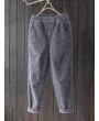 Vintage Harem Solid Color Corduroy Pants